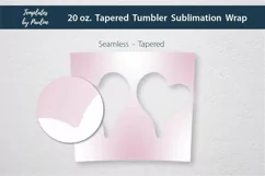 Pink Seamless 2 Hearts Photo Tumbler Wrap for Sublimation