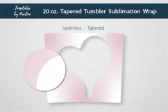Pink Seamless Heart Photo Tumbler Wrap for Sublimation