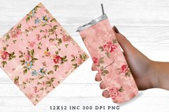 Pink Shabby Floral Seamless Digital Paper Bundle Product Image 4
