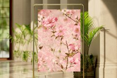 Pink Shabby Floral Seamless Digital Paper Bundle Product Image 5