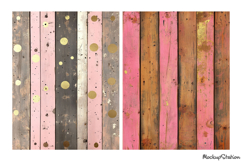 Shabby Old Pink Wood Papers Digital Backgrounds JPG Product Image 2