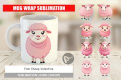 Mug Wrap Design Pink Sheep Valentine Product Image 1