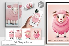 Digital Paper Pink Sheep Valentine Product Image 1