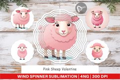 Wind Spinner Pink Sheep Valentine Product Image 1