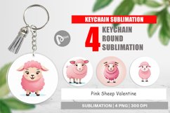 Keychain Pink Sheep Valentine Product Image 1