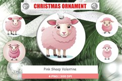 Ornament Pink Sheep Valentine Product Image 1