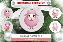 Ornament Pink Sheep Valentine Product Image 1