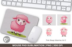 Mouse Pad Pink Sheep Valentine Product Image 1