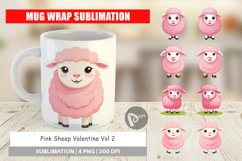 Mug Wrap Design Pink Sheep Valentine Product Image 1