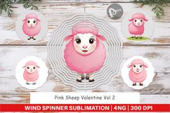 Wind Spinner Pink Sheep Valentine Product Image 1