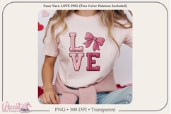 Faux Yarn LOVE PNG, Knit Letter Design, Valentine Love Product Image 1