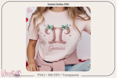 Gemini Zodiac PNG, Cozy Faux Knit Astrology Clipart, Product Image 7