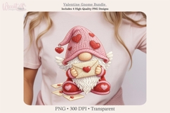 Faux Knit Love Gnomes, Gamer &amp; Heart Clipart Product Image 2