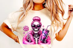 Coffee Skeleton PNG, Funny Skeleton PNG, Boujee PNG, Skull Product Image 3