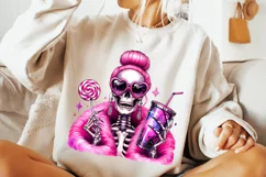 Coffee Skeleton PNG, Funny Skeleton PNG, Boujee PNG, Skull Product Image 2
