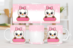 Pink Custom Christmas Snowman Mug Wrap Product Image 3