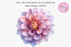 Pink Spring Dahlia Flowers Daisies Pansies Lilies Snapdragon PNG Scrapbooking Art Watercolor Transparent wedding invitation shirt designs romantic digital bloom