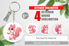 Keychain Pink Squirrel Valentine Product Image 1