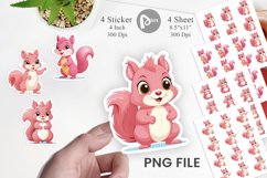 Pink Squirrel Valentine Sticker Product Image 1