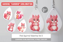 Earring Pink Squirrel Valentine Product Image 1