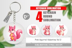 Keychain Pink Squirrel Valentine Product Image 1