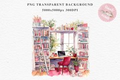 Pink Study Corner Clipart Artist Workspace PNG Scrapbooking  Art boho cozy interior table desk Transparent art workshop designs sublimation printable digital  watercolor Pink Study Corner Clipart, Artist Workspace PNG, boho cozy interior table, work desk