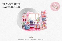 Pink Study Corner Clipart Artist Workspace PNG Scrapbooking  Art boho cozy interior table desk Transparent art workshop designs sublimation printable digital  watercolor Pink Study Corner Clipart, Artist Workspace PNG, boho cozy interior table, work desk