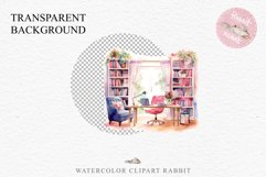Pink Study Corner Clipart Artist Workspace PNG Scrapbooking  Art boho cozy interior table desk Transparent art workshop designs sublimation printable digital  watercolor Pink Study Corner Clipart, Artist Workspace PNG, boho cozy interior table, work desk