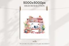 Pink Study Corner Clipart Artist Workspace PNG Scrapbooking  Art boho cozy interior table desk Transparent art workshop designs sublimation printable digital  watercolor Pink Study Corner Clipart, Artist Workspace PNG, boho cozy interior table, work desk