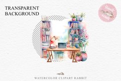 Pink Study Corner Clipart Artist Workspace PNG Scrapbooking  Art boho cozy interior table desk Transparent art workshop designs sublimation printable digital  watercolor Pink Study Corner Clipart, Artist Workspace PNG, boho cozy interior table, work desk