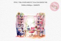 Pink Study Corner Clipart Artist Workspace PNG Scrapbooking  Art boho cozy interior table desk Transparent art workshop designs sublimation printable digital  watercolor Pink Study Corner Clipart, Artist Workspace PNG, boho cozy interior table, work desk