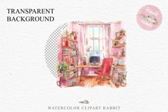 Pink Study Corner Clipart Artist Workspace PNG Scrapbooking  Art boho cozy interior table desk Transparent art workshop designs sublimation printable digital  watercolor Pink Study Corner Clipart, Artist Workspace PNG, boho cozy interior table, work desk