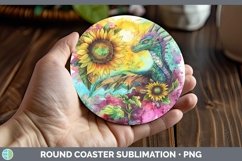 GorgeousPink Summer Round Coaster design.