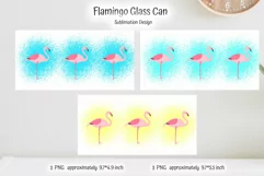 pink summer flamingo glass can sublimation ideas