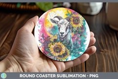 GorgeousPink Summer Round Coaster design.