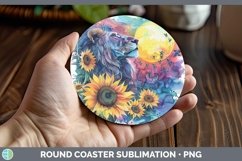 GorgeousPink Summer Round Coaster design.
