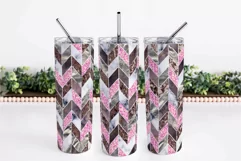 Pink Tangram Skinny Tumbler 20 Oz Chevron Seamless Wrap PNG 2
