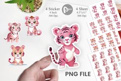 Pink Tiger Valentine Sticker Product Image 1