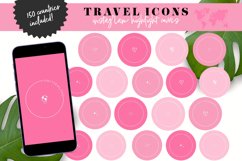 pink travel instagram highlight covers