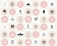 pink travel instagram story icons