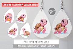 Earring Pink Turtle Valentine Product Image 1