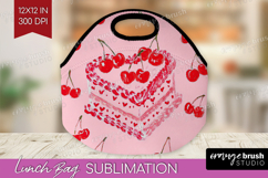 Preppy Valentine Lunch Bag - Hand Drawn Valentines Day Lunch Product Image 1