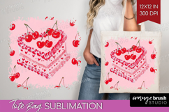 Preppy Valentine Tote Bag - Hand Drawn Valentines Day Tote Product Image 1