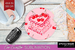 Preppy Valentine Car Coaster - Hand Drawn Valentines Day PNG Product Image 1