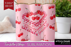 Preppy Valentine Tumbler Wrap - Hand Drawn Valentines Day Product Image 1