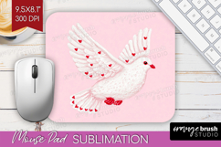 Preppy Valentine Mouse Pad Sublimation - Hand Drawn Day PNG Product Image 1