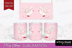 Preppy Valentine Mug Wrap - Hand Drawn Valentines Day Mug Product Image 1