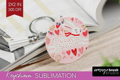 Preppy Valentine Keychain PNG - Hand Drawn Valentines Day Product Image 1