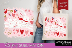 Preppy Valentine Tote Bag - Hand Drawn Valentines Day Tote Product Image 1