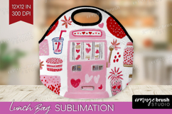 Preppy Valentine Lunch Bag - Hand Drawn Valentines Day Lunch Product Image 1